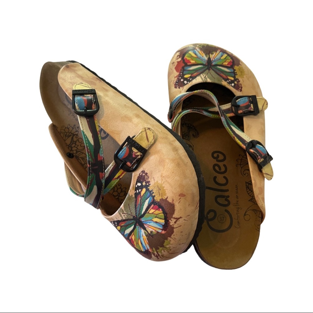 Calceo butterfly clogs size 7